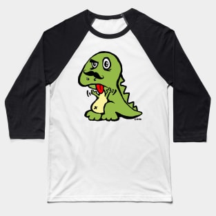 T-rex hates mustache Baseball T-Shirt